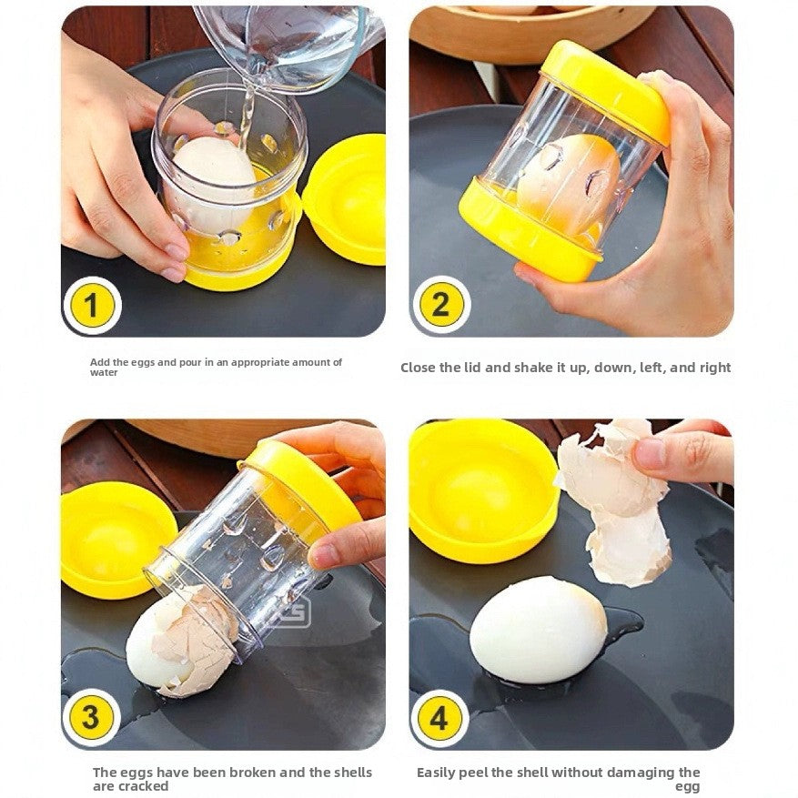Egg Peeler Tool Boiled Egg Peeling Device | Quick Easy Hard Boiled Egg Sheller | Kitchen Gadget Red Egg Peeler