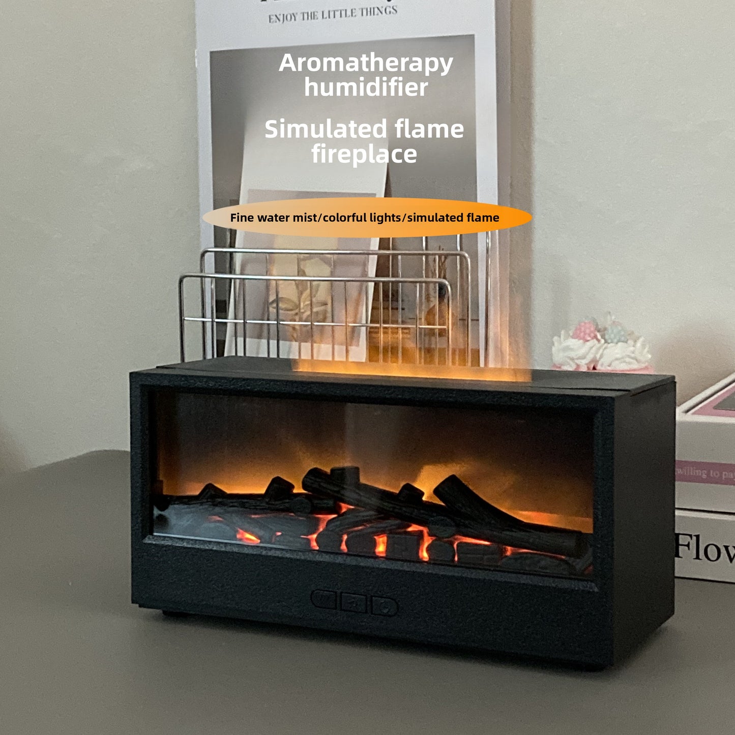 Flame Aroma Diffuser with Humidifier | Simulated Fire Essential Oil Diffuser | Aesthetic Room Decor