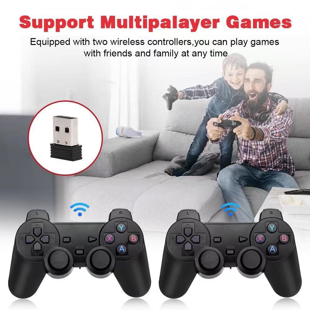 Retro Game Stick X2 Plus 41000+ Games | 2.4G Wireless Dual Controller 128GB 3D Emulator PSP PS1 N64 HDMI TV Game Console