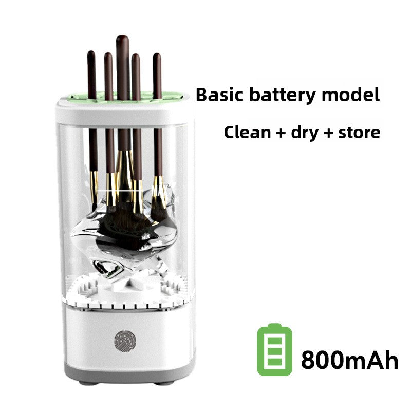 Electric Makeup Brush Cleaner Machine | Automatic Brush Washing Drying Storage Tool USB Rechargeable