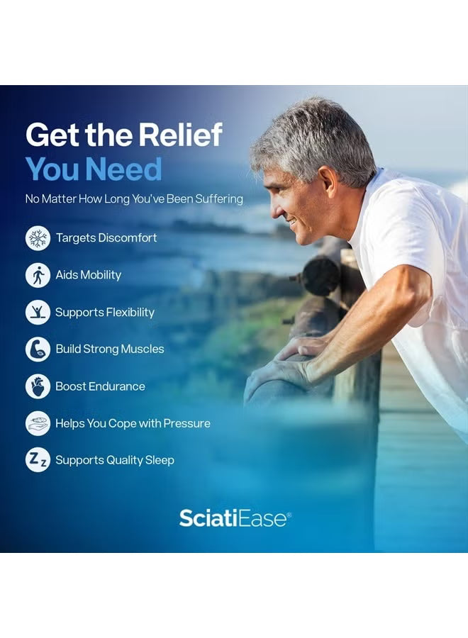 SciatiEase Sciatic Nerve Formula – Set of 3 (360 Capsules) | 12 Research-Backed Vitamins & Herbs for Nerve Health & Daily Comfort