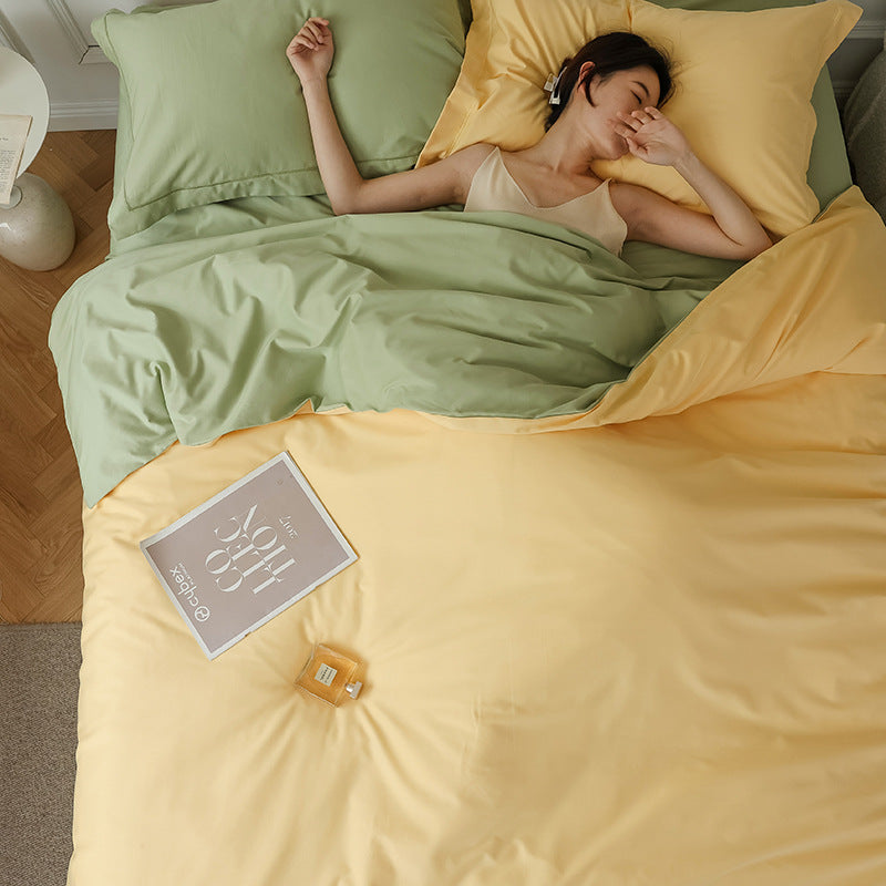 Two-Tone Gray & Taupe Bedding Set | Soft Reversible Duvet Cover with Pillowcases - Queen & King