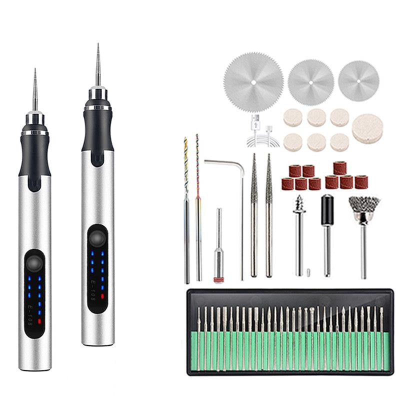Electric Rotary Tool Kit with 50+ Accessories | Rechargeable Cordless Mini Drill | Engraving, Cutting, Grinding & Polishing Set