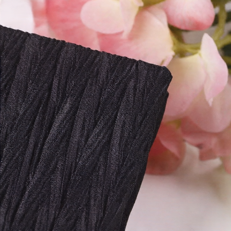 Black Elastic Waist Belt - Wide Stretch Belt with Rhinestone Circle Buckle | Cinch Belt for Dresses