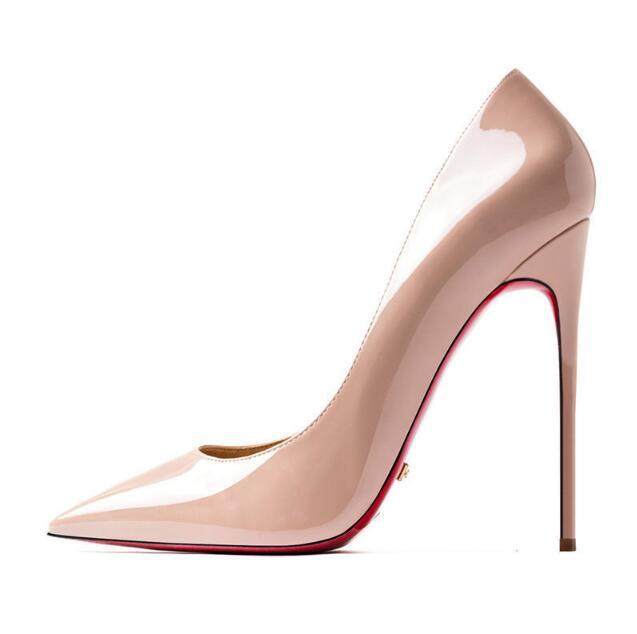 Black Patent Leather Pointed Toe Extreme Stiletto Pumps with Red Sole | The Ultimate Iconic Luxury Power Heels for Women