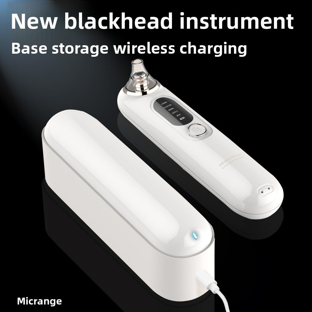 Electric Blackhead Remover Vacuum with Built-In Storage Case | 5 Suction Levels | Multiple Heads | Portable Travel Pore Cleanser