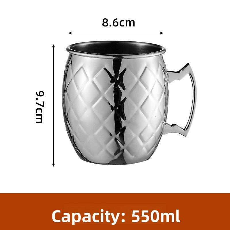 Hammered Moscow Mule Mug | Copper Rose Gold & Black Stainless Steel Cocktail Cup | Premium Bar Drinkware for Home & Party