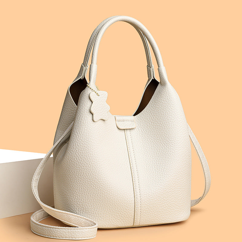 Black Pebbled Leather Hobo Bag with Crossbody Strap | Soft Slouchy Shoulder Tote