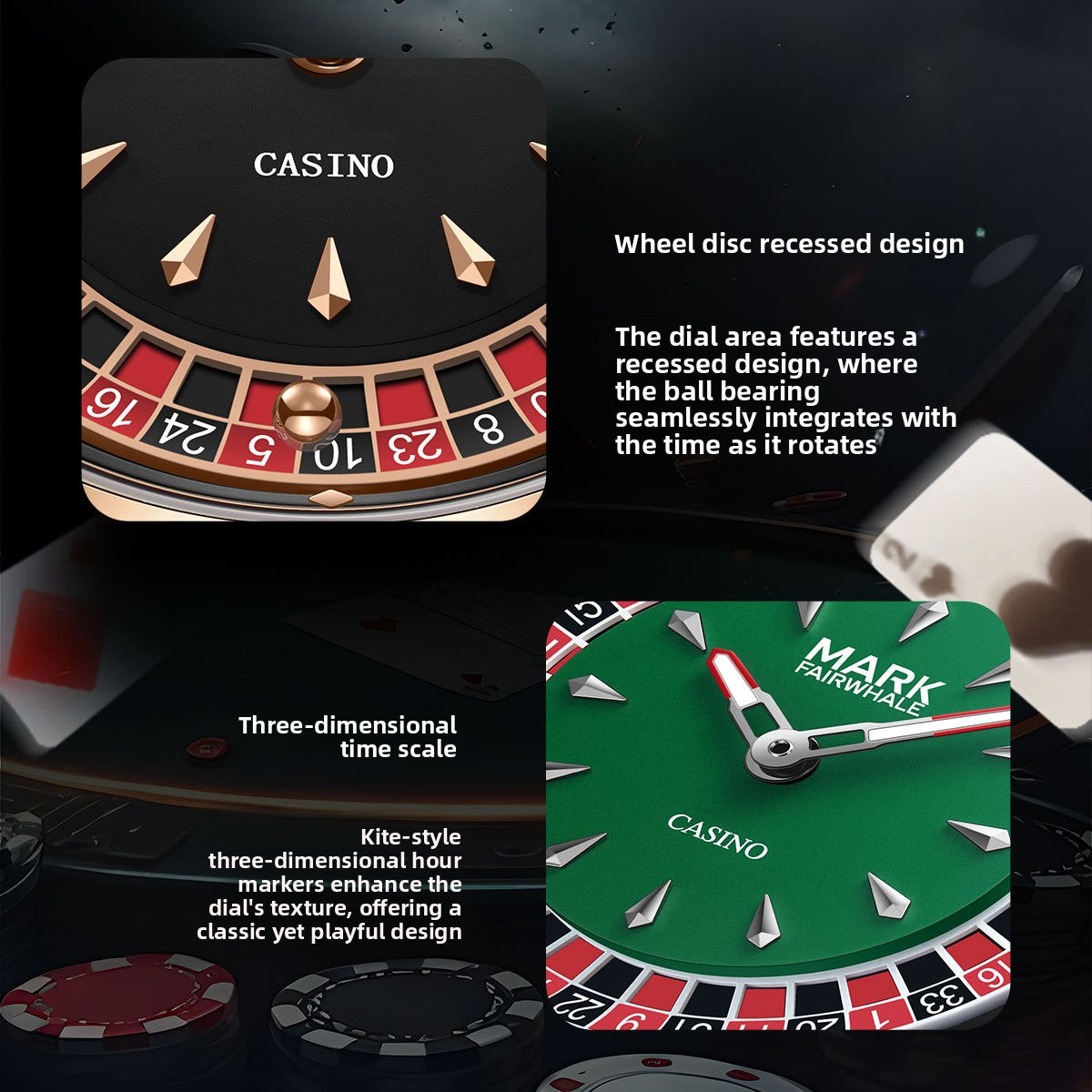 Promaster Fairwhale Men's Roulette Bezel Watch | Green Dial Stainless Steel Bracelet | Fire Extinguisher Gift Box Novelty Packaging