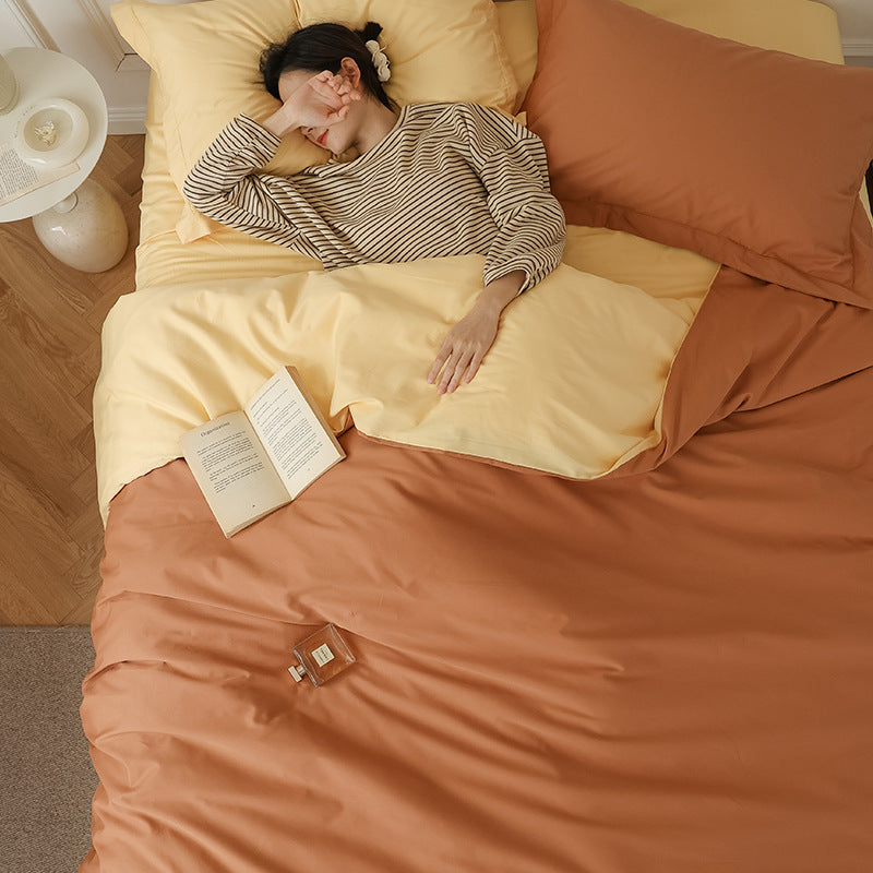 Two-Tone Gray & Taupe Bedding Set | Soft Reversible Duvet Cover with Pillowcases - Queen & King