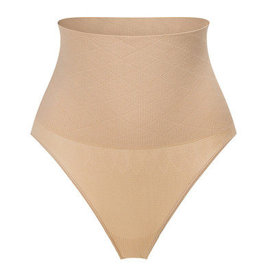 High Waist Tummy Control Thong Shapewear for Women - Seamless Slimming Waist Trainer Thong Panty Body Shaper