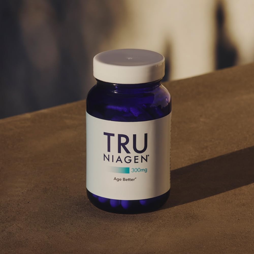 معزز NAD+ من Tru Niagen بتركيز 300 ملجم - عبوة من قطعتين | 90 كبسولة نباتية | مكمل نيكوتيناميد ريبوسيد (NR) لمكافحة الشيخوخة والطاقة الخلوية
