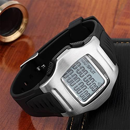 Digital Sports Stopwatch Watch | Multi-Lane Split Timer | Referee Coach Fitness Watch | Black Rubber Strap LCD Display