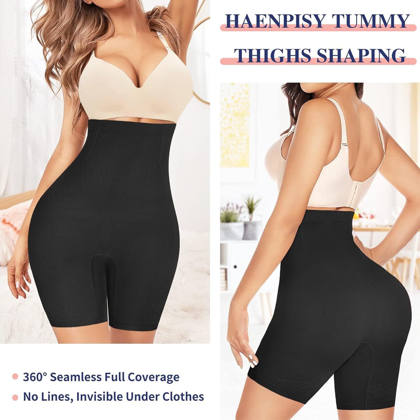High Waist Tummy Control Shaping Shorts for Women | Seamless Slimming Body Shaper | Butt Lifting Compression Shorts