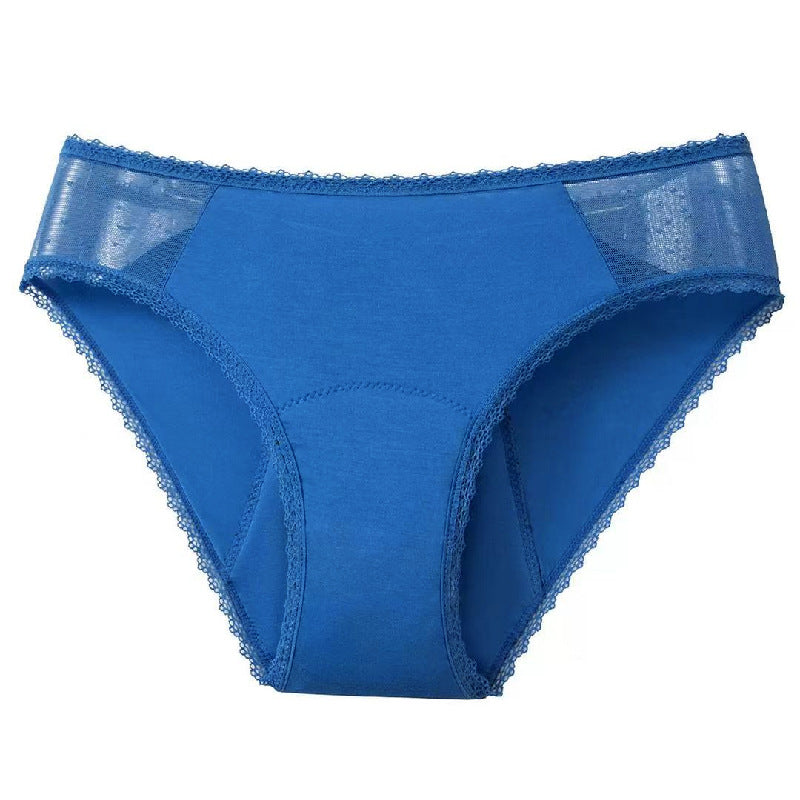 Women's Lace Period Panties | 4-Layer Leak-Proof Menstrual Underwear | Sanitary-Free Briefs | Black