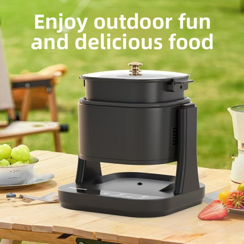 Cuocitore Elettrico Smart Portatile con Rotazione a 360° | Mini Pentola da Cucina con Controllo Touch | Elettrodomestico da Cucina Multifunzionale e Leggero