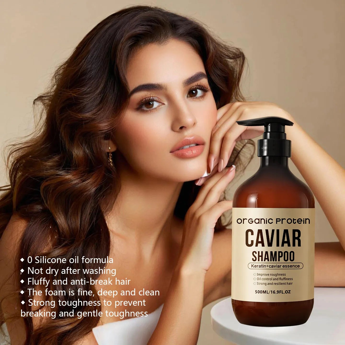 Organic Protein Caviar Hair Care Set of 3 | Keratin Caviar Shampoo Conditioner Hair Mask | Smoothing Repair Hair Treatment UK UAE USA