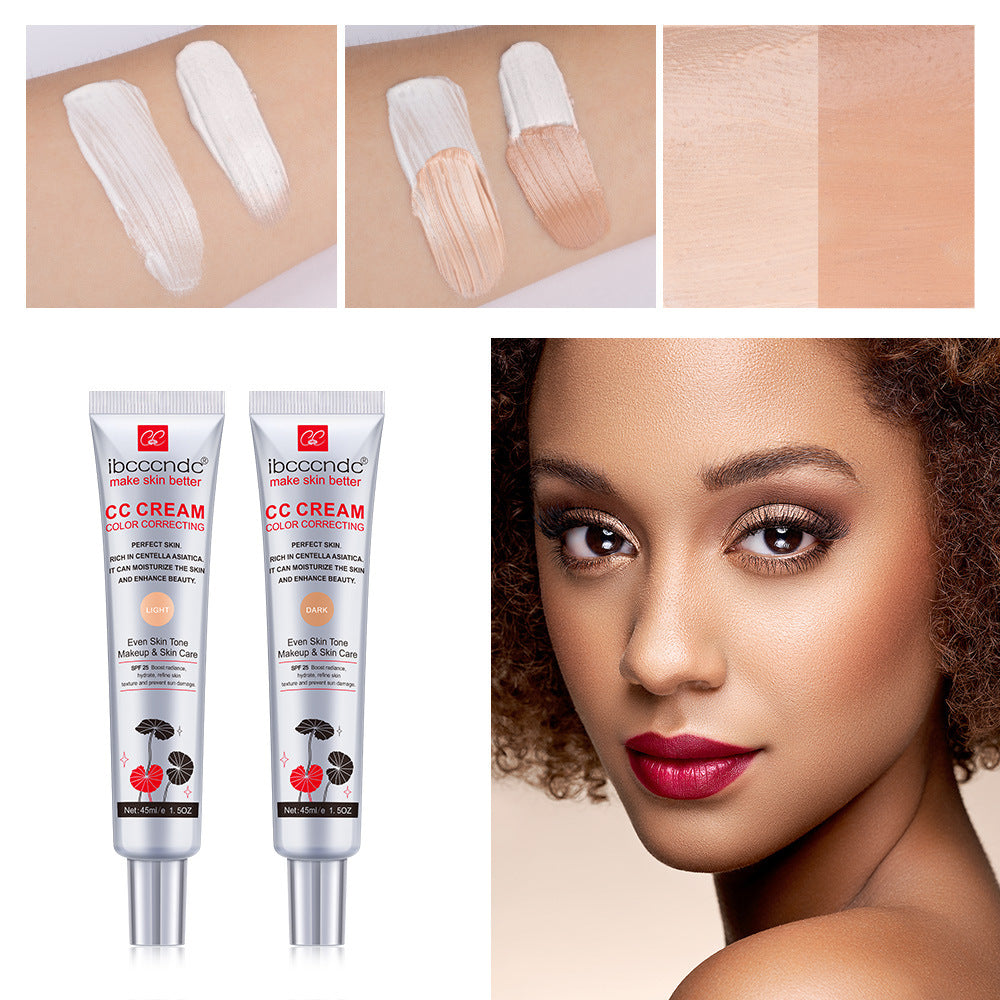 ibcccndc CC Cream Color Correcting SPF25 #2 Light | Centella Asiatica Even Skin Tone Moisturizing Makeup & Skincare 45ml