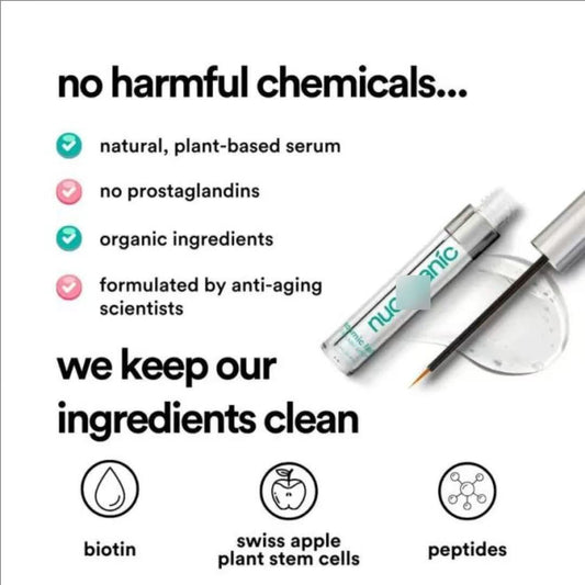 Moolinse Polypeptid Wimpernwachstums-Essenz Serum | Längere, vollere, kosmische Wimpern | Biotin + pflanzliche Stammzellen + Peptide Wimpernserum | Für alle Hauttypen 8ml