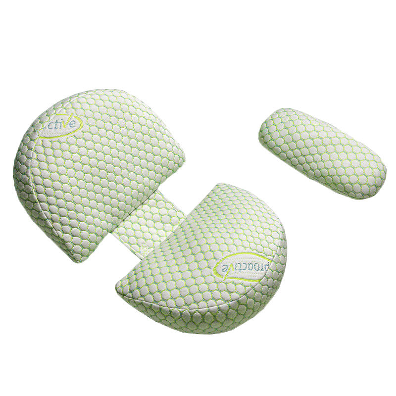 Dual Wedge Pregnancy Pillow Set | Honeycomb Belly & Back Support Maternity Wedge Cushion | Side Sleeper Bump Support | Portable Compact Pregnancy Pillow