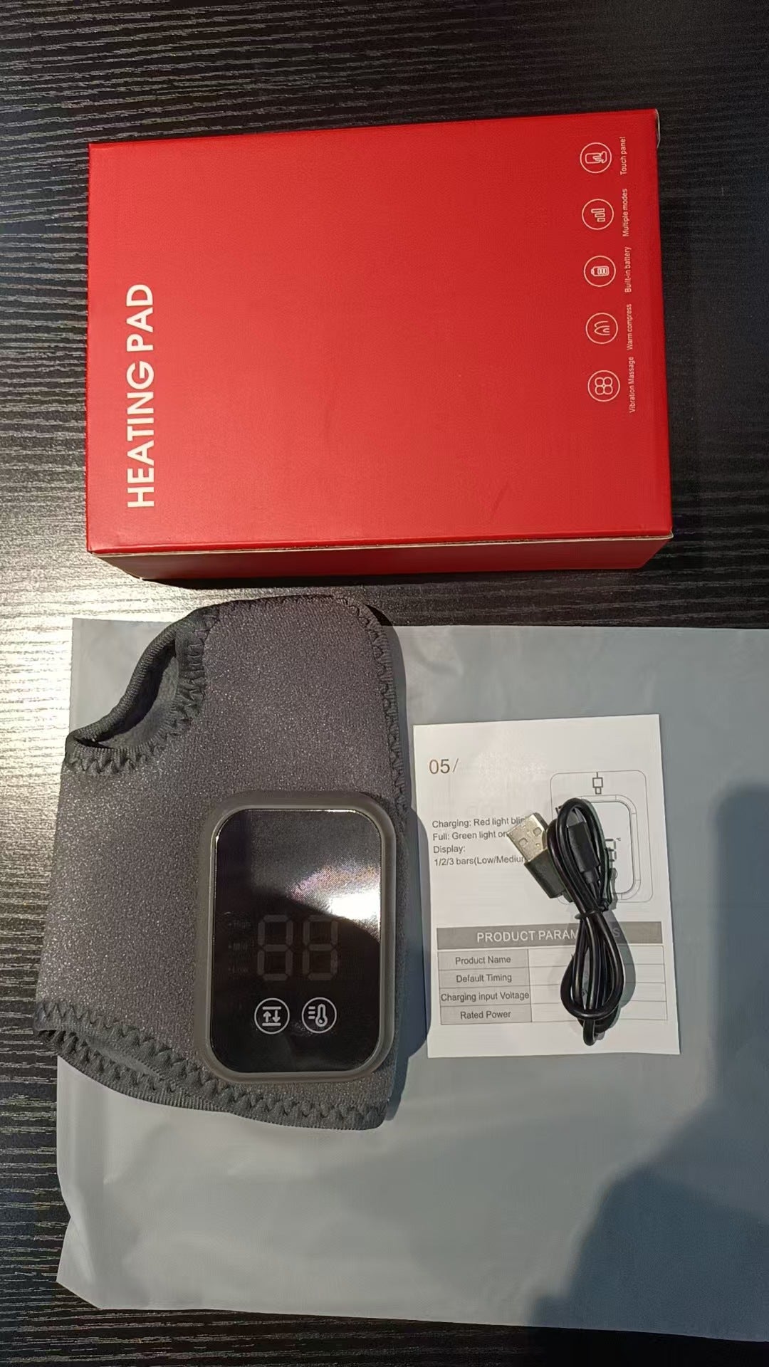 Heated Ankle Massager with LED Display | Electric Soothing Muscle Massager Wrap | Vibration & Heat Therapy for Ankle Pain Relief