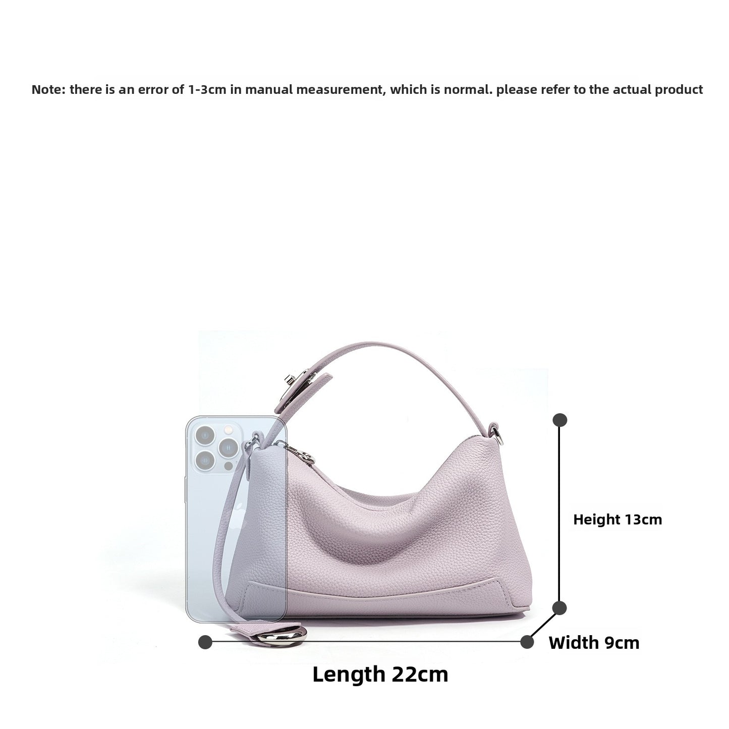 Taupe Pebbled Leather Hobo Bag | Neutral Shoulder Bag