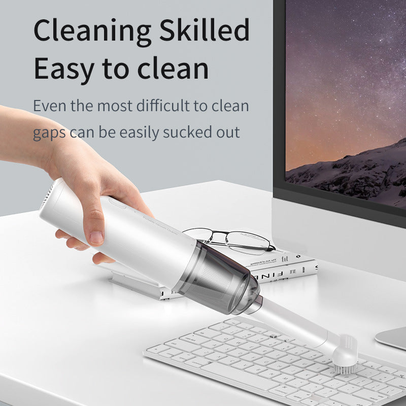 Wireless Portable Vacuum Cleaner - Cordless Mini Handheld Vacuum with Strong Suction & Brush Attachment | Car & Home Use