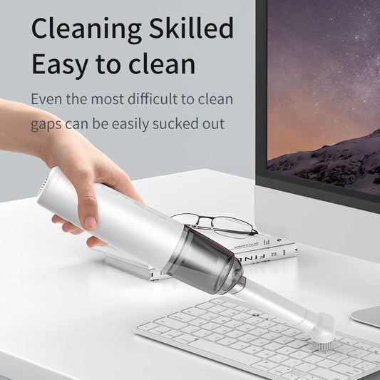 Kabelloser Handstaubsauger – Akku-Mini-Handstaubsauger mit starker Saugkraft und Bürstenaufsatz | Für Auto & Zuhause