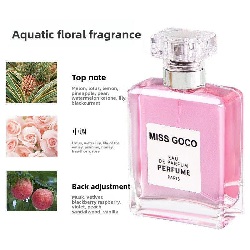 Miss Goco Eau de Parfum Paris 50ml | Profumo da donna floreale dolce | Set regalo da 3 fragranze rosa nero oro