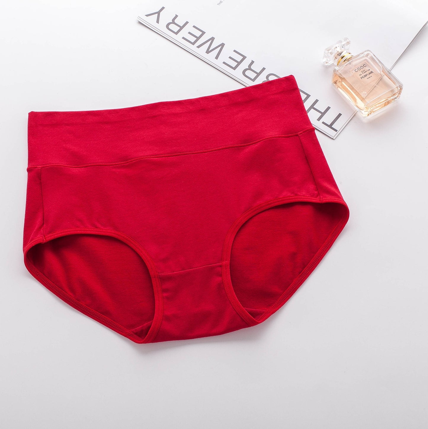 Slip da donna a vita alta in cotone | Mutandine contenitive a copertura totale | Culotte comode grigie | Taglie forti