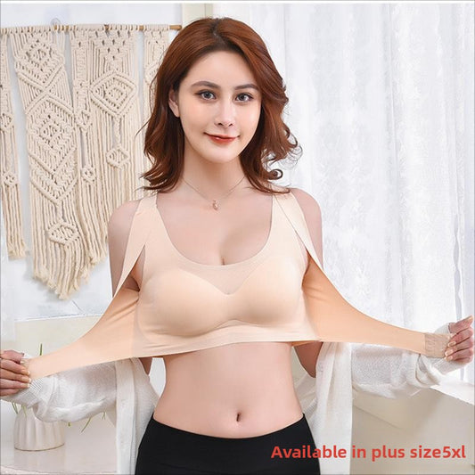 Damen Haltungskorrektur-BH Übergröße | X-Rücken Verschluss vorne Kabelloser Stütz-BH | Größen bis 5XL