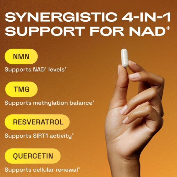 Cata-Kor NMN NAD+ Support 1000mg with TMG & Quercetin - 60 Capsules - Supports Cellular Energy & NAD+ Levels - Advanced Nicotinamide Mononucleotide Supplement for Anti-Aging & Longevity