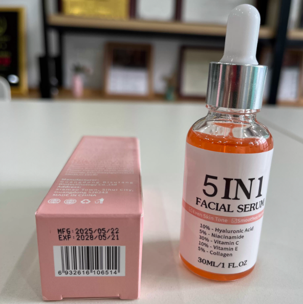 5 IN 1 Facial Serum 30ml | Hyaluronic Acid Niacinamide Vitamin C Vitamin E Collagen Even Skin Tone Anti-Wrinkle Face Serum