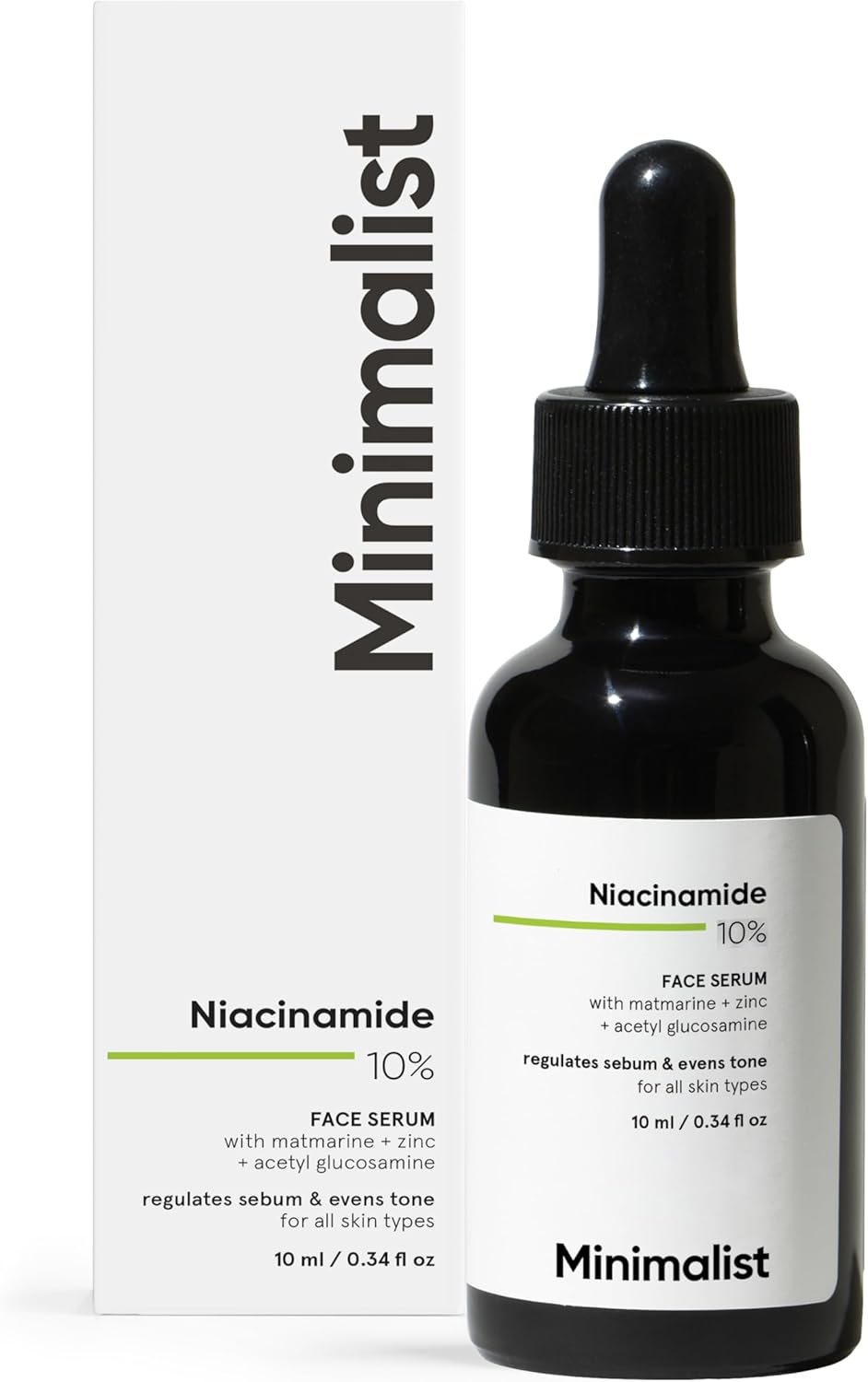 Minimalist Niacinamide 10% Face Serum Set of 3 | Regulates Sebum & Evens Skin Tone | 10ml