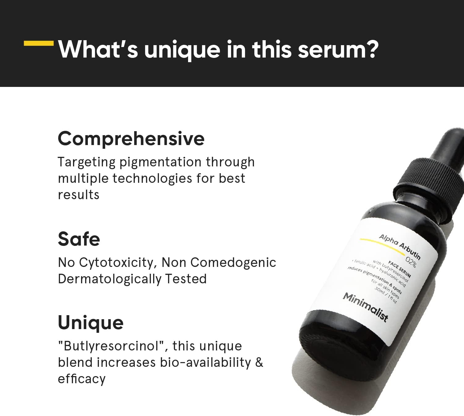 Minimalist Alpha Arbutin 2% Face Serum 30ml | Set of 3