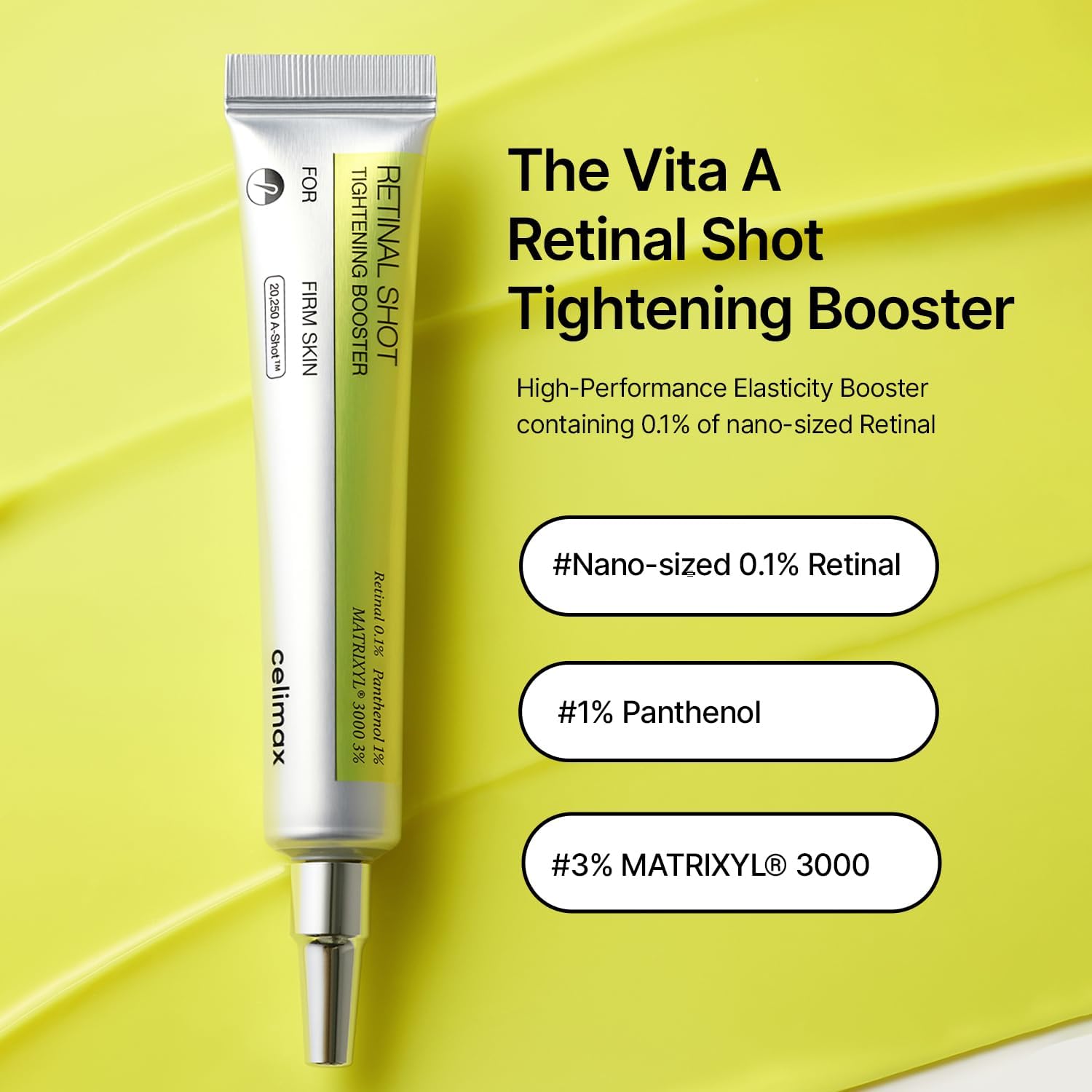 Celimax Retinal Shot Tightening Serum Set of 3 | Retinol 0.1% + 9 Peptide Complex + Panthenol 1% | Firm Skin Anti-Aging Serum | Retinal Shot Booster