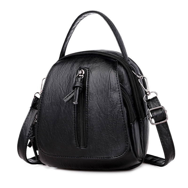 Brown Soft Leather Convertible Backpack Women | 3-in-1 Backpack Crossbody Handbag | Tassel Zip Vintage Bag