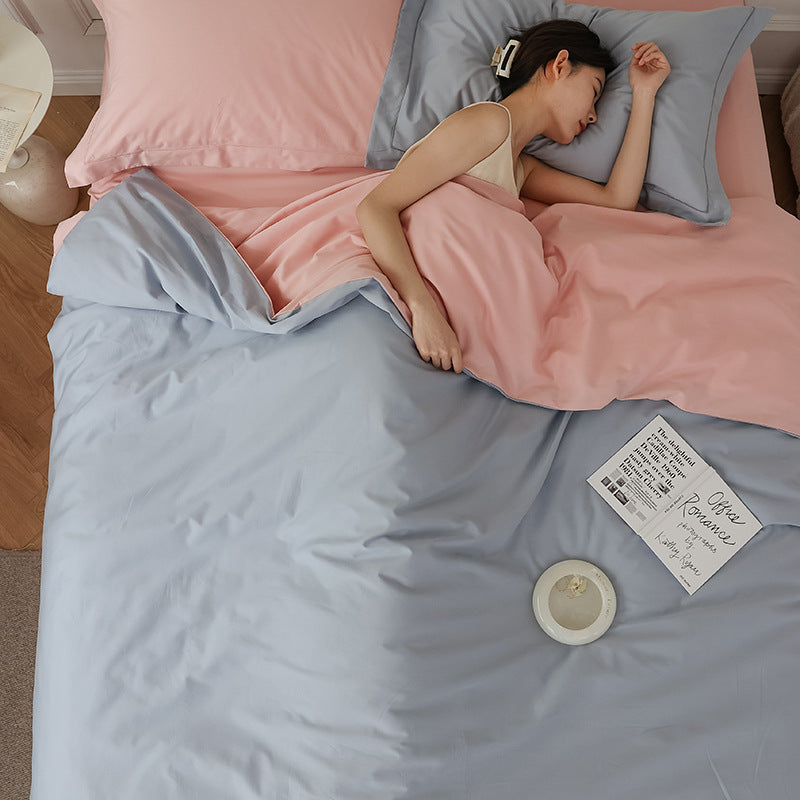Two-Tone Gray & Taupe Bedding Set | Soft Reversible Duvet Cover with Pillowcases - Queen & King