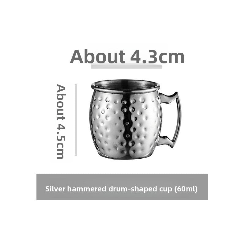 Hammered Moscow Mule Mug | Copper Rose Gold & Black Stainless Steel Cocktail Cup | Premium Bar Drinkware for Home & Party