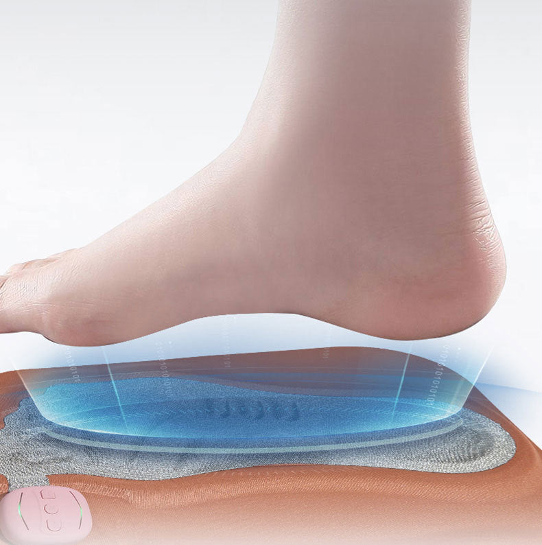 EMS Foot Massager Mat Electric Pulse Foot Stimulator Pad ? Digital LCD Multi-Mode Circulation Booster Pain Relief Massage