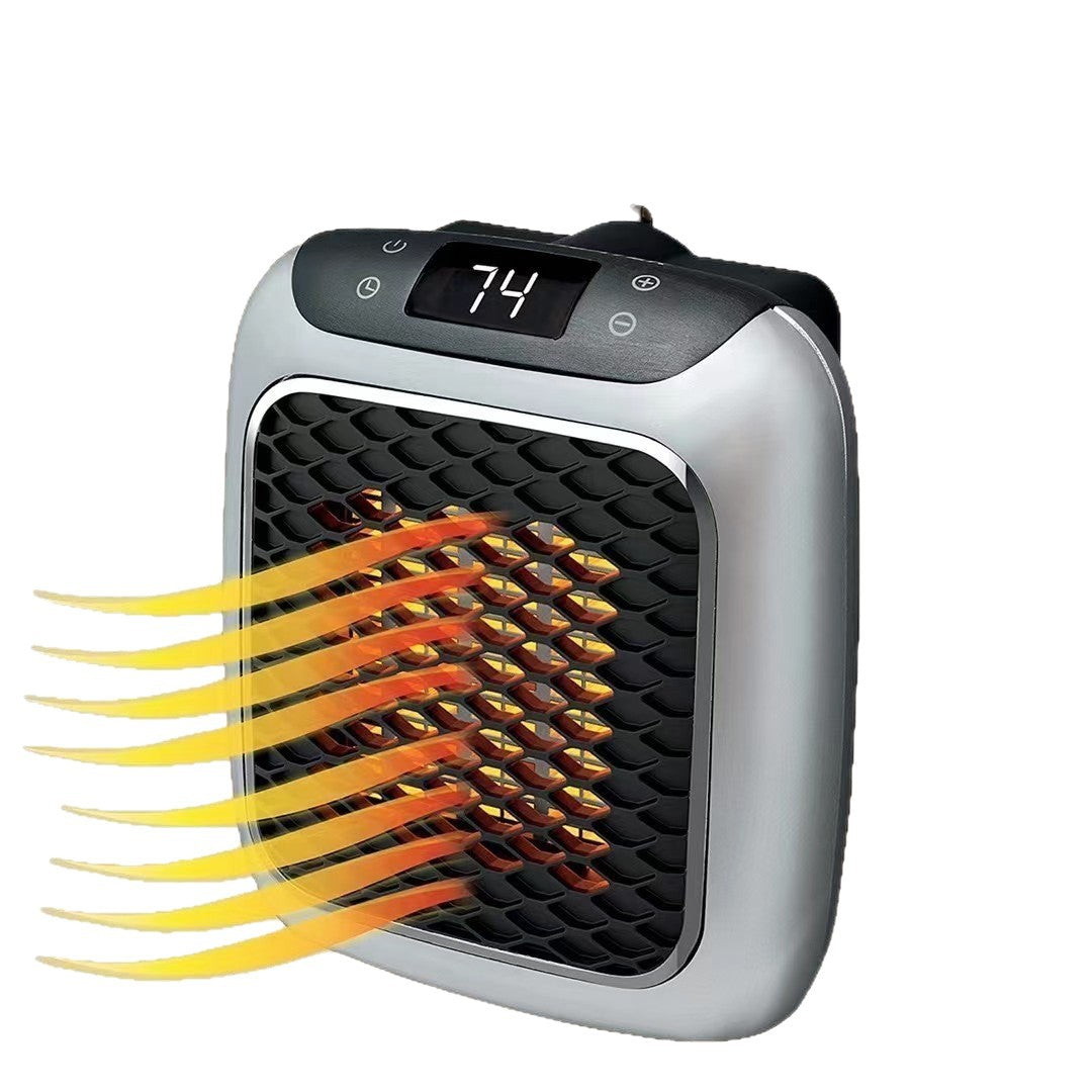 Mini Plug In Wall Heater with LCD Display Temperature Control Portable Electric Space Heater with Timer for Home Office Bedroom and Bathroom