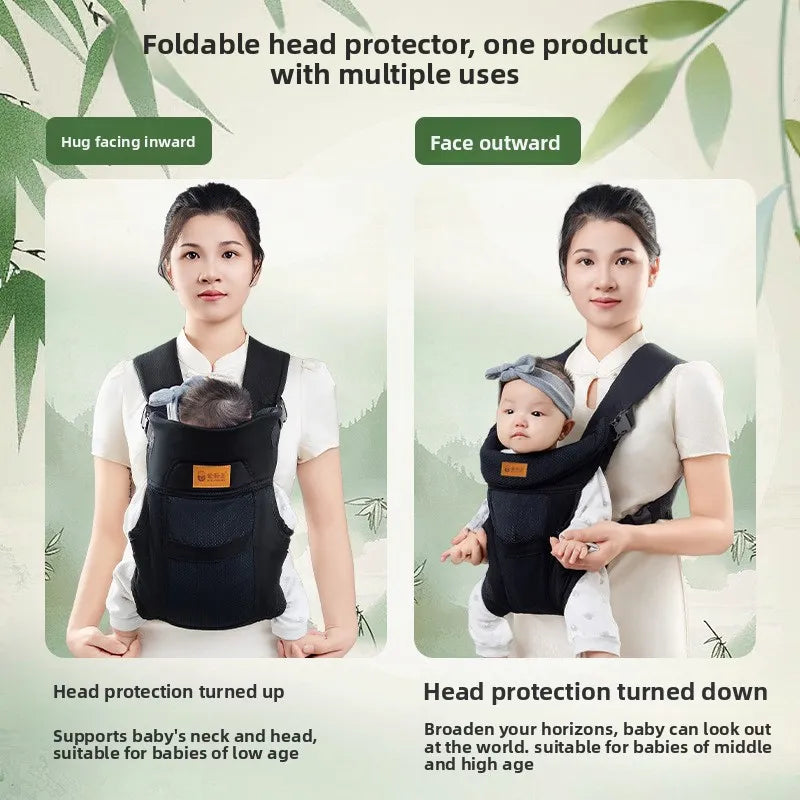 Ergonomic Baby Carrier Set of 2 | Structured Buckle Front & Back Infant Carrier with Mesh Panel | Newborn to Toddler