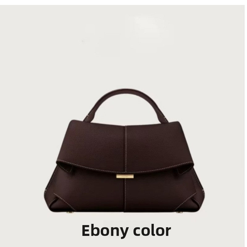 Pol�ne Num�ro Dix Bag - Original French Leather Handbag | Structured Top Handle Bag with Flap Closure | Multiple Colors Available