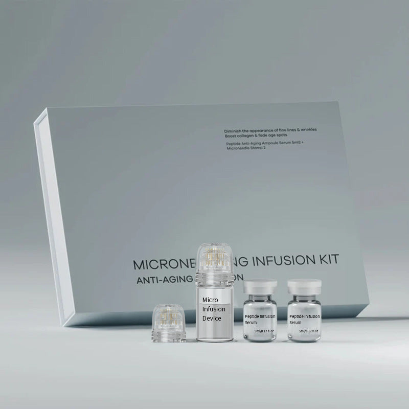 Mikroneedling-Infusionsset | Anti-Aging-Peptidserum & Mikroinfusionsgerät | Mildert feine Linien und Altersflecken 