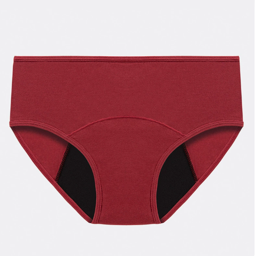 Women's Burgundy Hipster Panties | Soft Comfort Cotton Underwear | Mid-Rise Briefs | Wine Red Lingerie