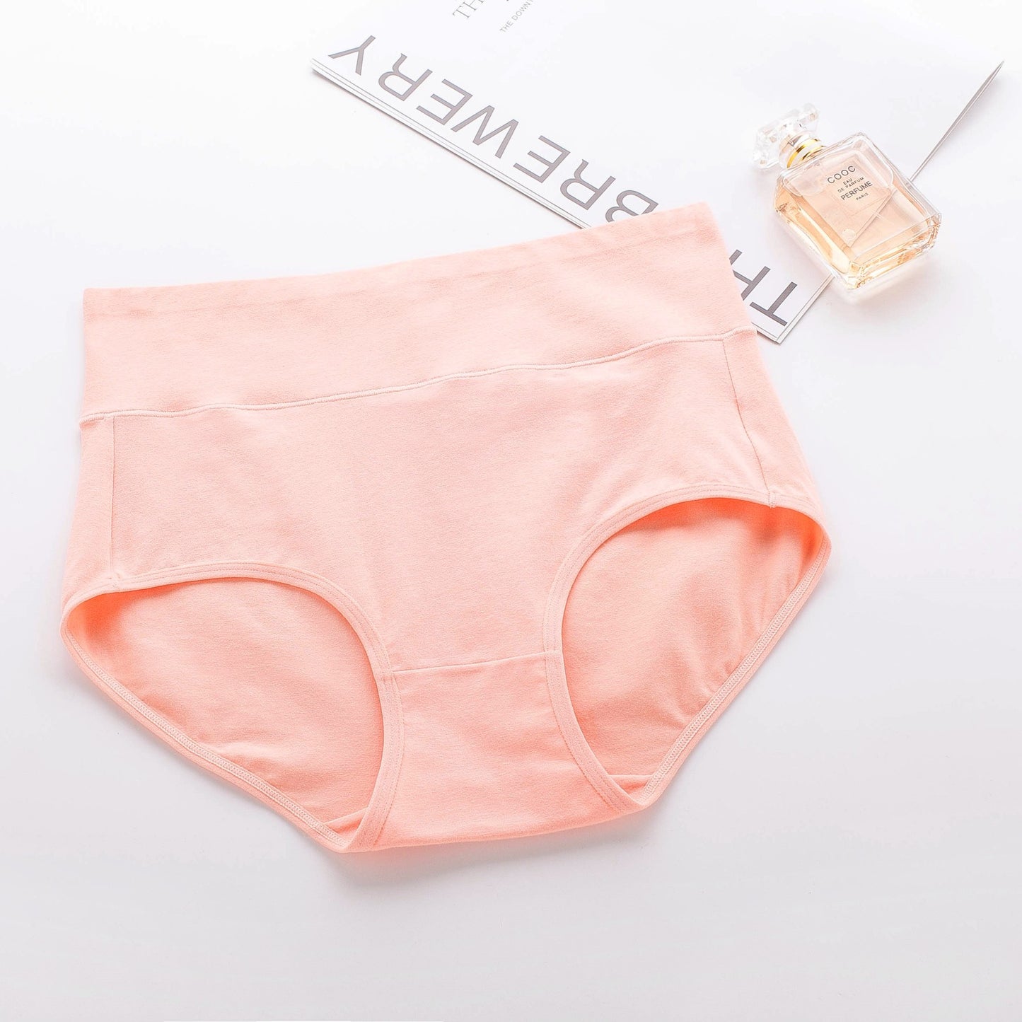 Slip da donna a vita alta in cotone | Mutandine contenitive a copertura totale | Culotte comode grigie | Taglie forti