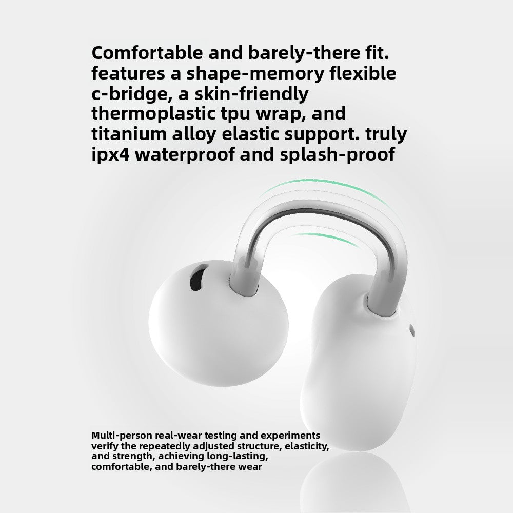 Moondrop Open Ear Wireless Earbuds Hardware AI Noise Cancellation Dipole Acoustic Design Crystal Clear Calls 90H Standby Dual Device Connection Bluetooth TWS for iPhone Android Work Music