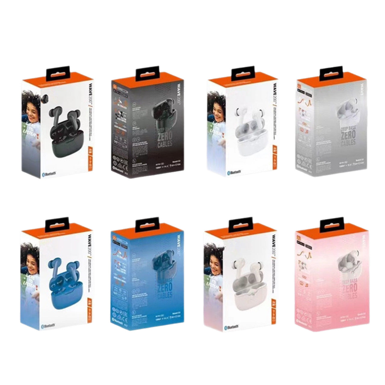 JBL Wireless Bluetooth Earbuds TWS True Wireless Stereo Deep Bass Sound Charging Case LED Battery Indicator Hands Free Calls Voice Assistant iPhone Android Music Sport Travel