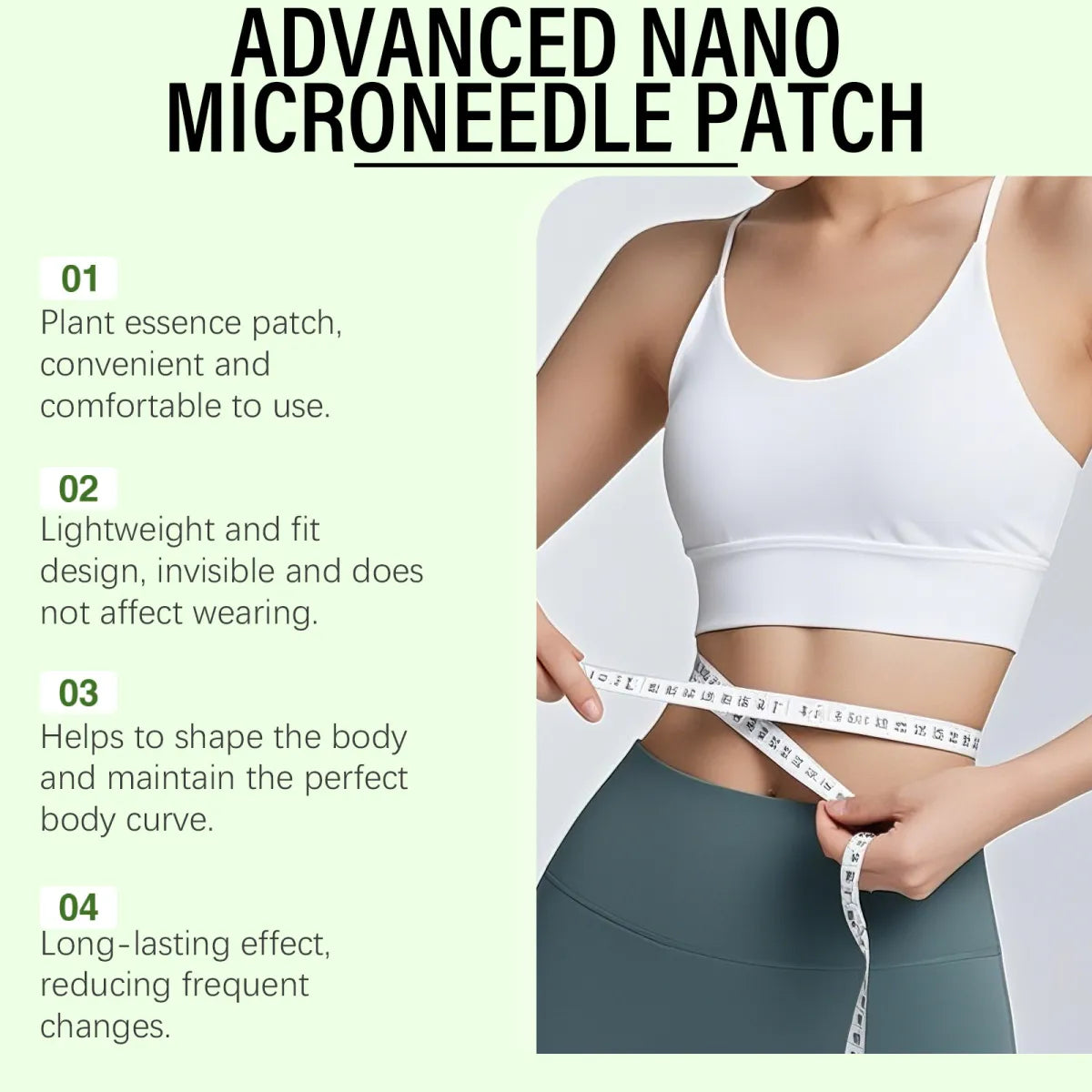 Moringa Berberin NAD+ 10-in-1 Nano-Mikronadel-Pflaster 3er-Pack | Gewichtsmanagement Blutzucker Bauchfett-Pflaster