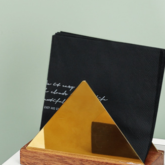 Gold & Walnut Wood Desk Organizer Set | Business Card Holder & Pen Cup | Luxury Office Accessories | Modern Minimalist Desktop Organizer